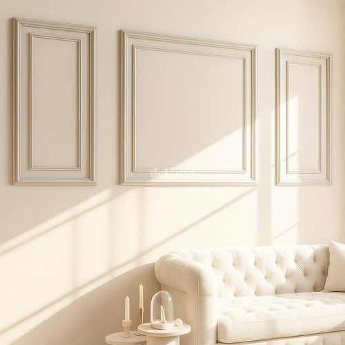 4cm ve 2,5 cm Boyanabilir Hazır Kesilmiş Duvar Çıtası Paketi 3'lü (120cm*70cm)